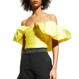 Rozie Corsets Women's Yellow Draped Off-The-Shoulder Corset Top Size FR3…